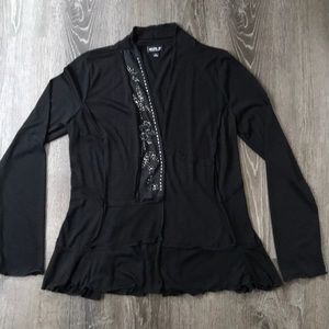 Allen B knit cardigan with beading